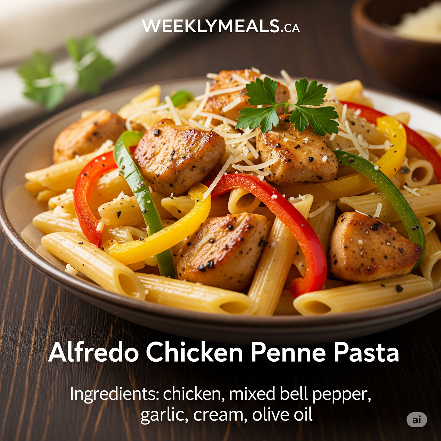 Alfredo Chicken Penne Pasta
