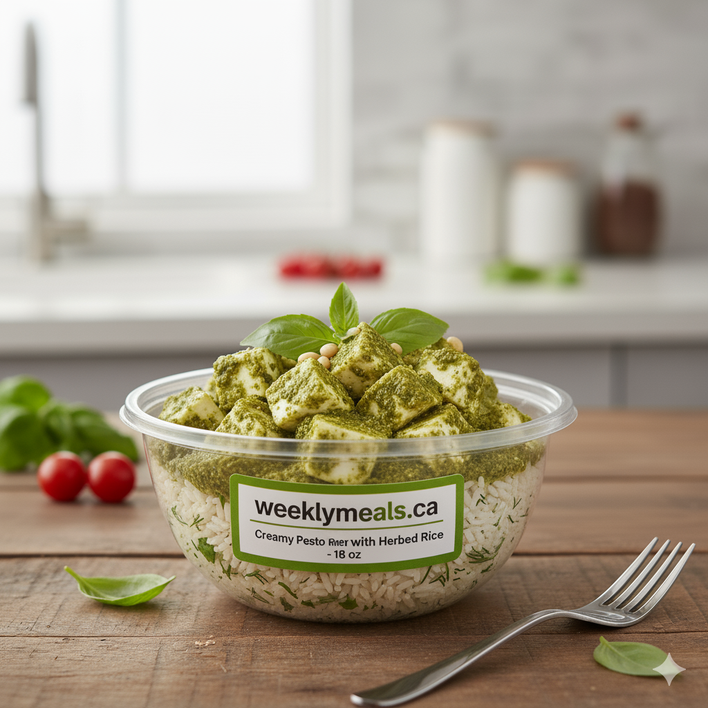 Mini Creamy pesto panner with herbed rice