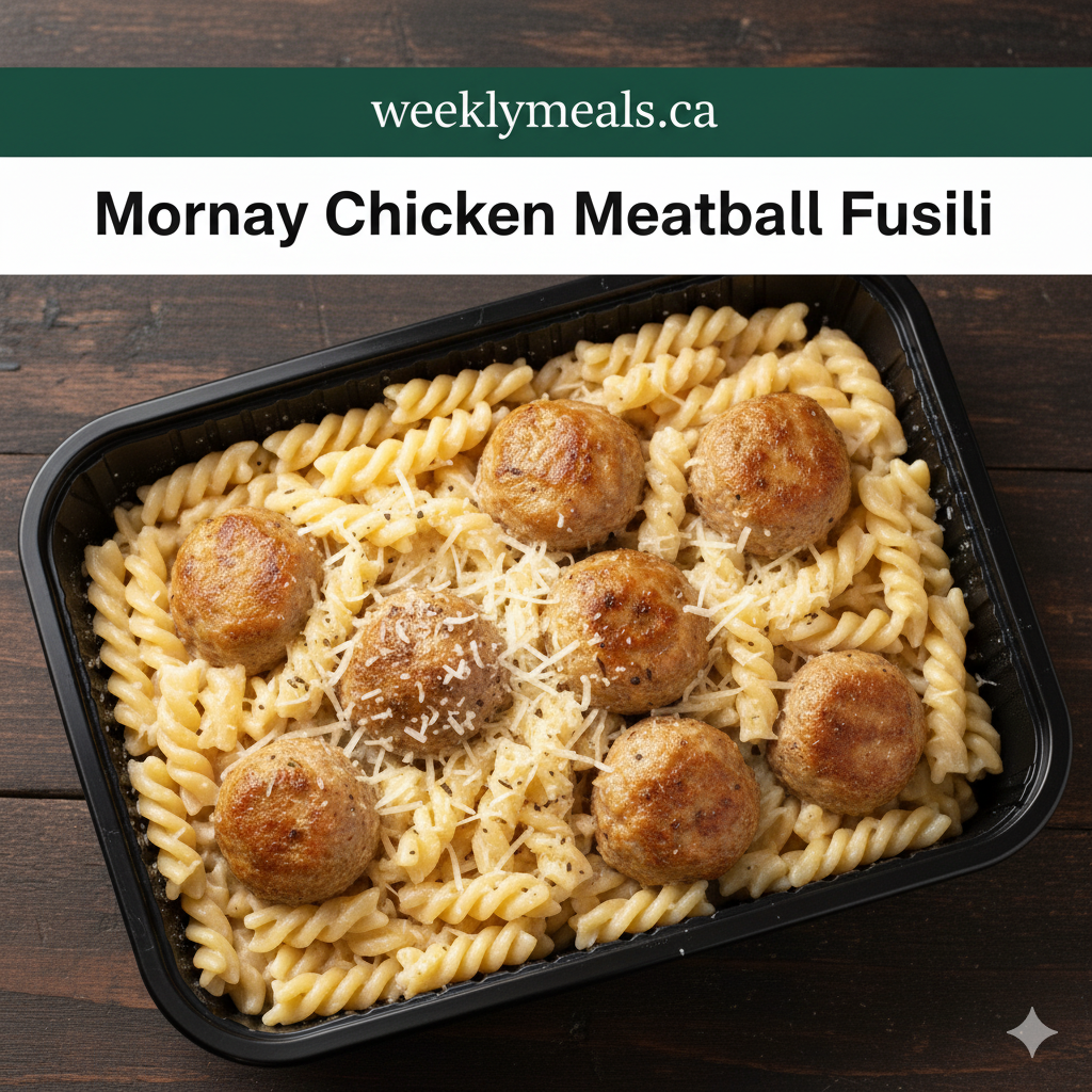 Mornay chicken meat ball fusili