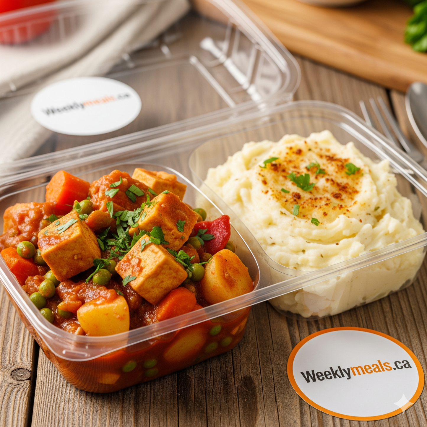 Tofu stew with Mash Potato