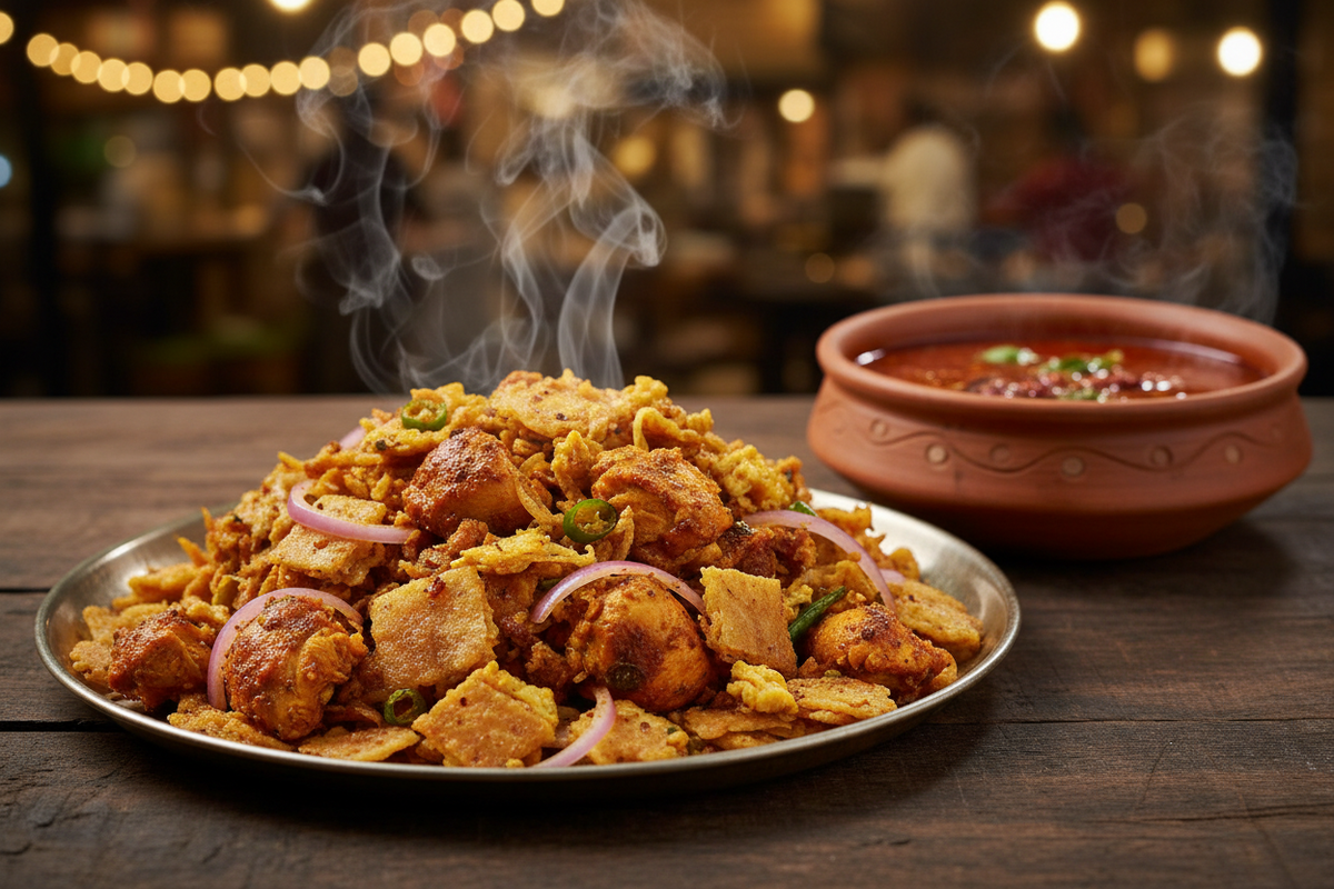 Chicken Kothu with Salna