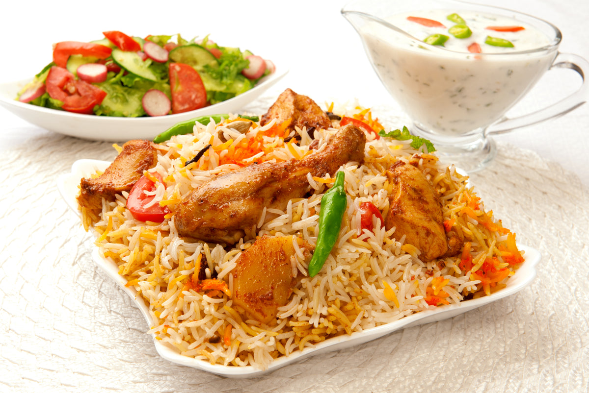 Chicken Biryani with Raitha