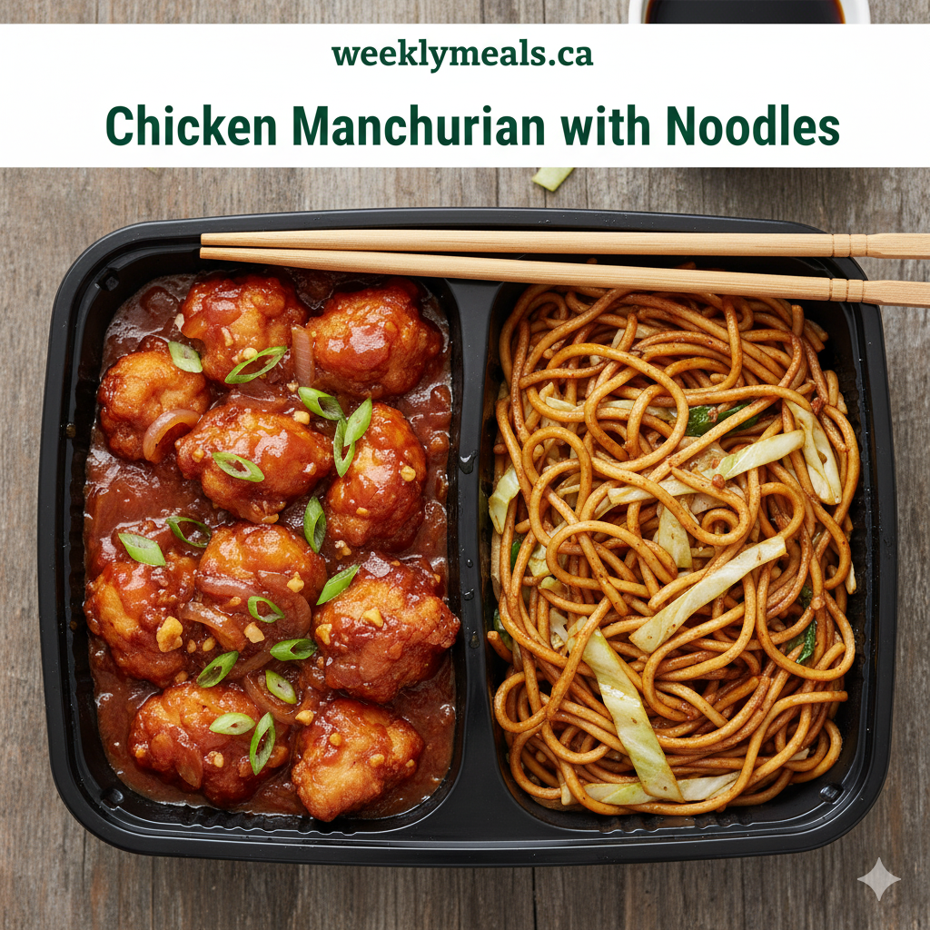 Chicken Manchurian with Noodles