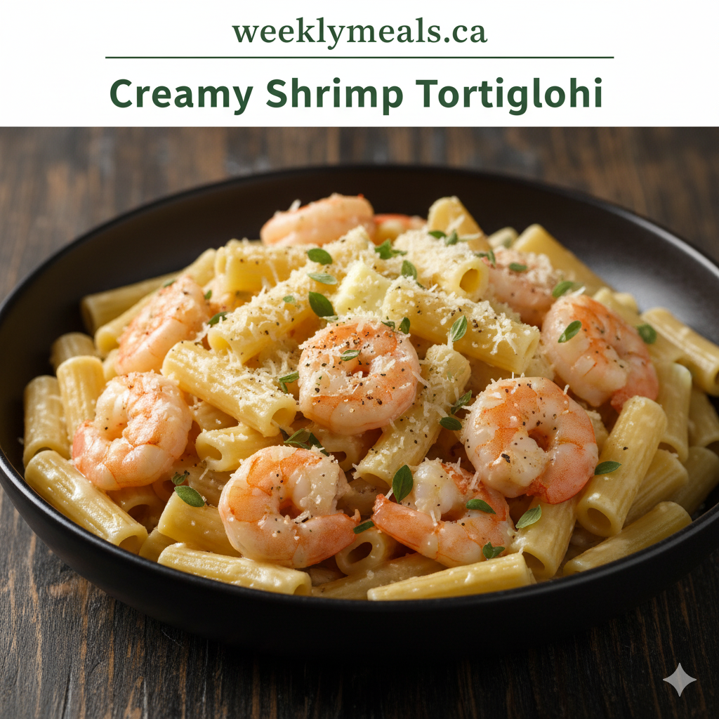Creamy Shrimp Tortiglioni