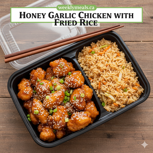 Honey Garlic Chicken with Fried Rice