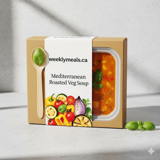 Mediterranean roasted veg soup