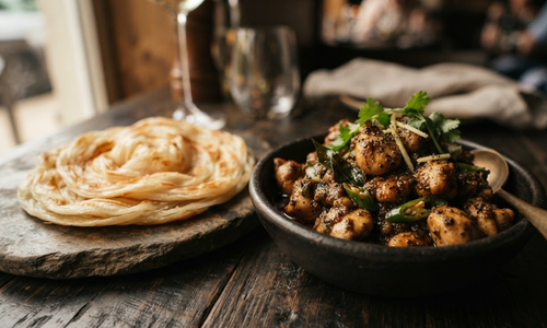 Pepper Chicken+ Parotta 1 pc