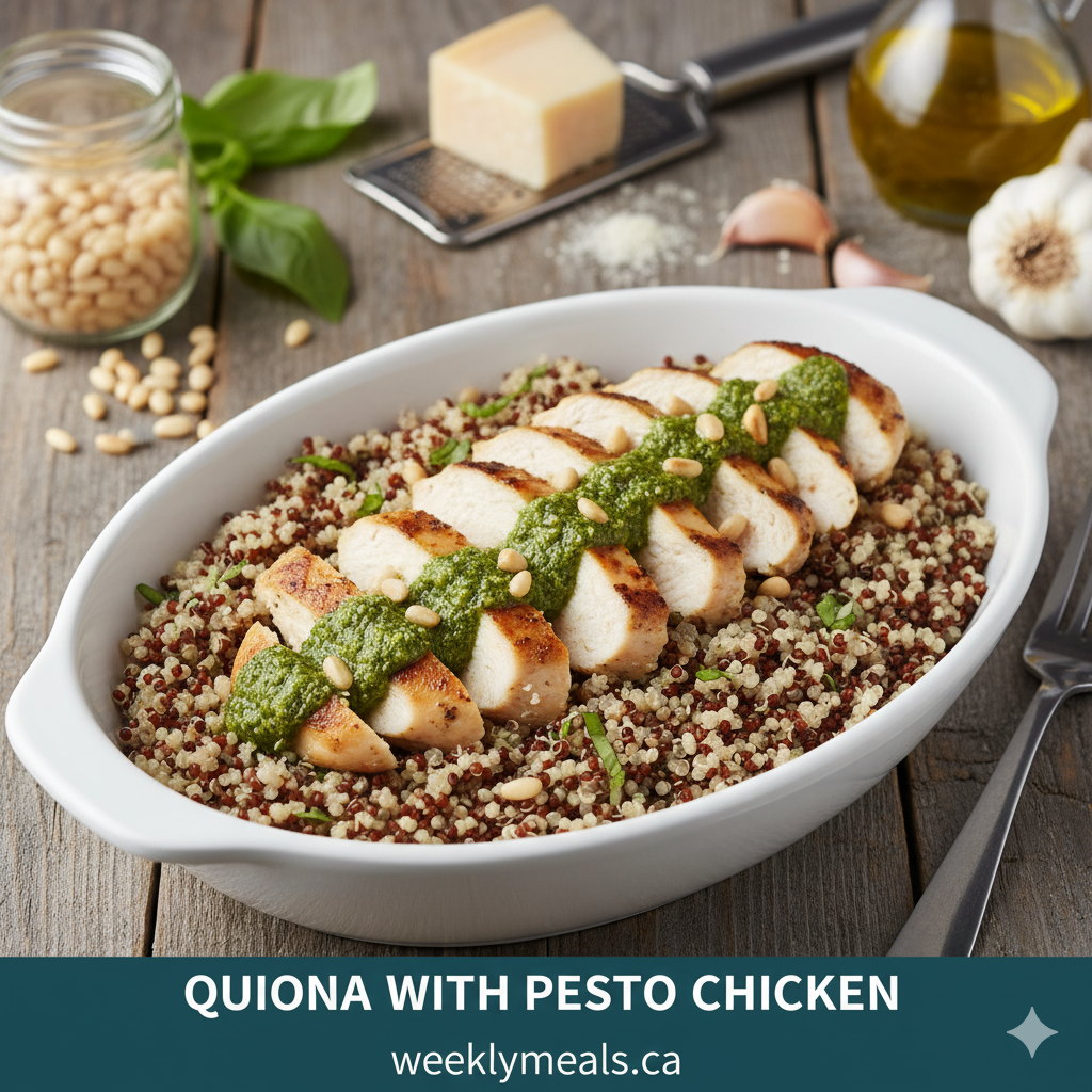 Quinoa with Pesto Chicken