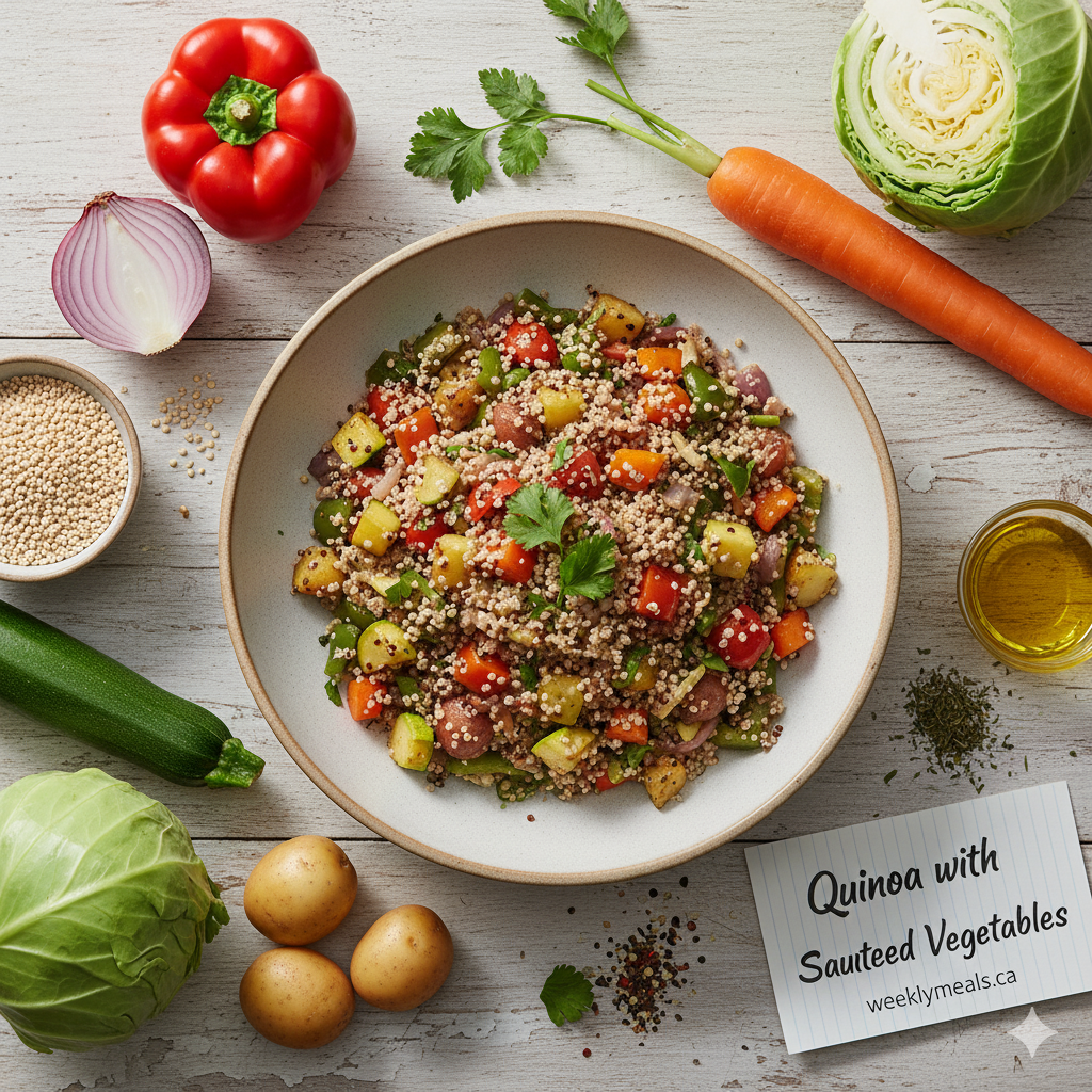 Quinoa with Sauteed Vegetables