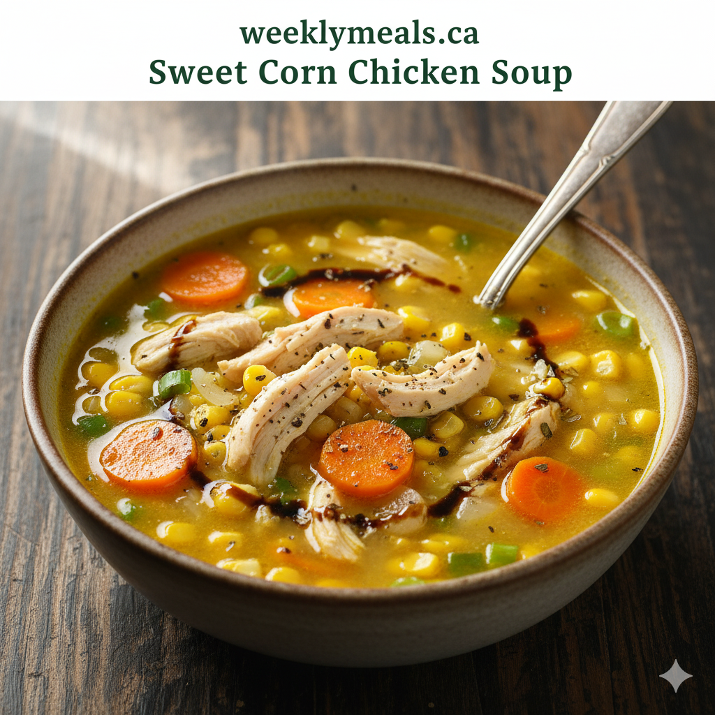 Sweet Corn Chicken Soup Bowl