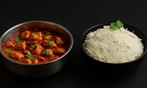 Chettinad Chicken Curry with Flavoured Jeera Rice