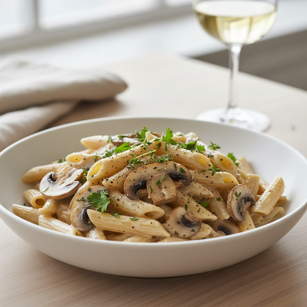 Creamy Mushroom penne Pasta