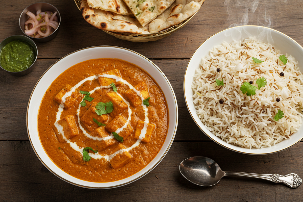 Paneer Butter Masala + Flavoured Jeera Rice