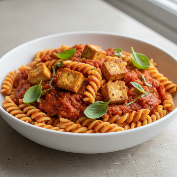 Rustic Tomato Tofu Fusili