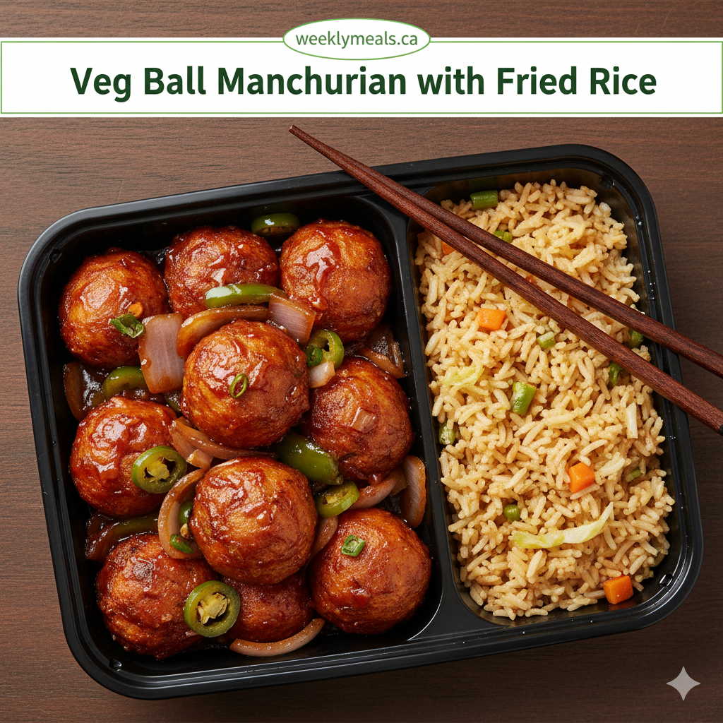 veg ball manchurian with fried rice